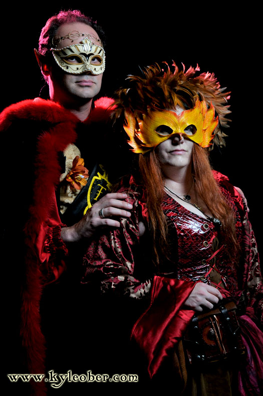 Gideon & Kleidin with Masks - Portrait